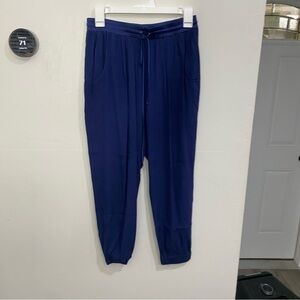 Ramy Brook Silk Blend Joggers Blue Pull On Medium‎